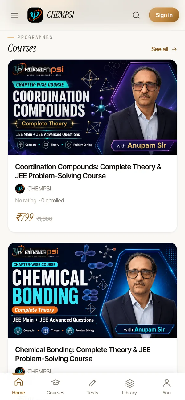 CHEMPSI academy on a phone